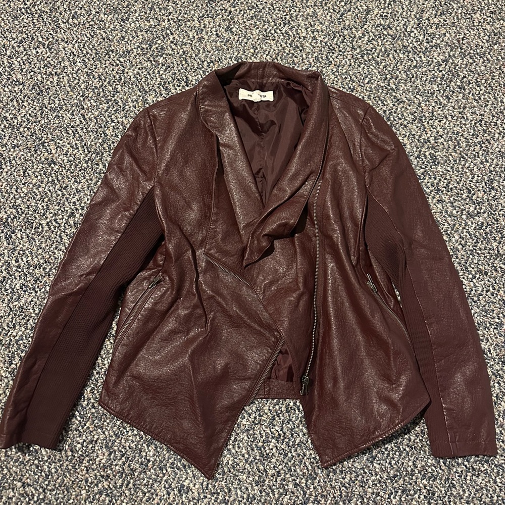 BB Dakota Burgundy Leather Jacket